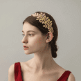 thumbnail image 5 of Diadema de hoja griega, pulsera de bobina, pendientes de perlas de imitación, peineta de hoja de oro para novia, fiesta de boda para mujer Zhivalor CPB-DE-LYY881-2, 5 of 5