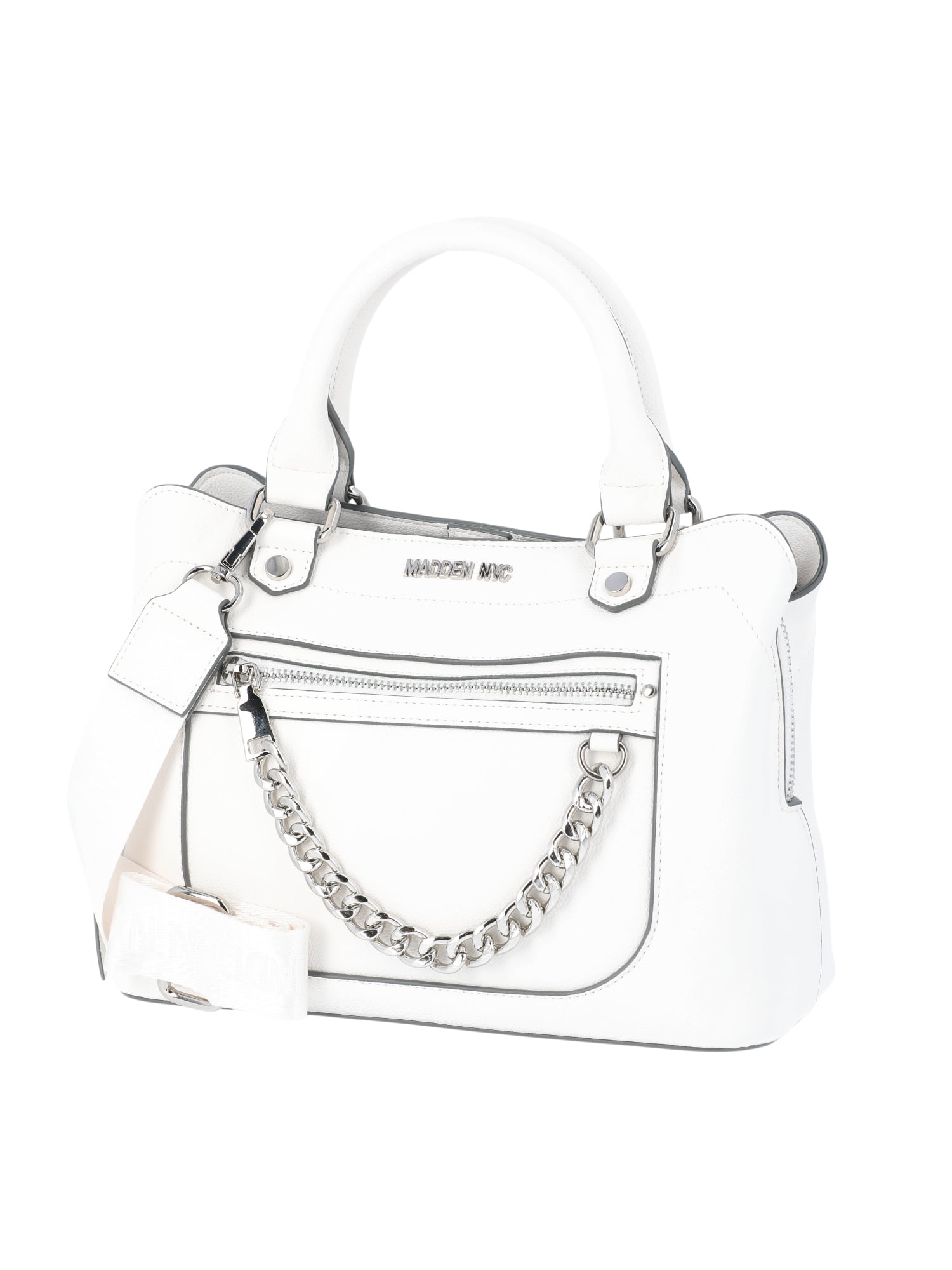 Madden NYC Women's Chain Tote Handbag, Ivory