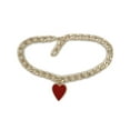 thumbnail image 5 of Women Gold Boot Chain Red Heart Shoe Bracelet Charm Love, 5 of 10