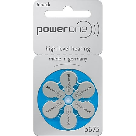 - Power One Size 675 MERCURY FREE Hearing Aid Batteries (60 batteries)