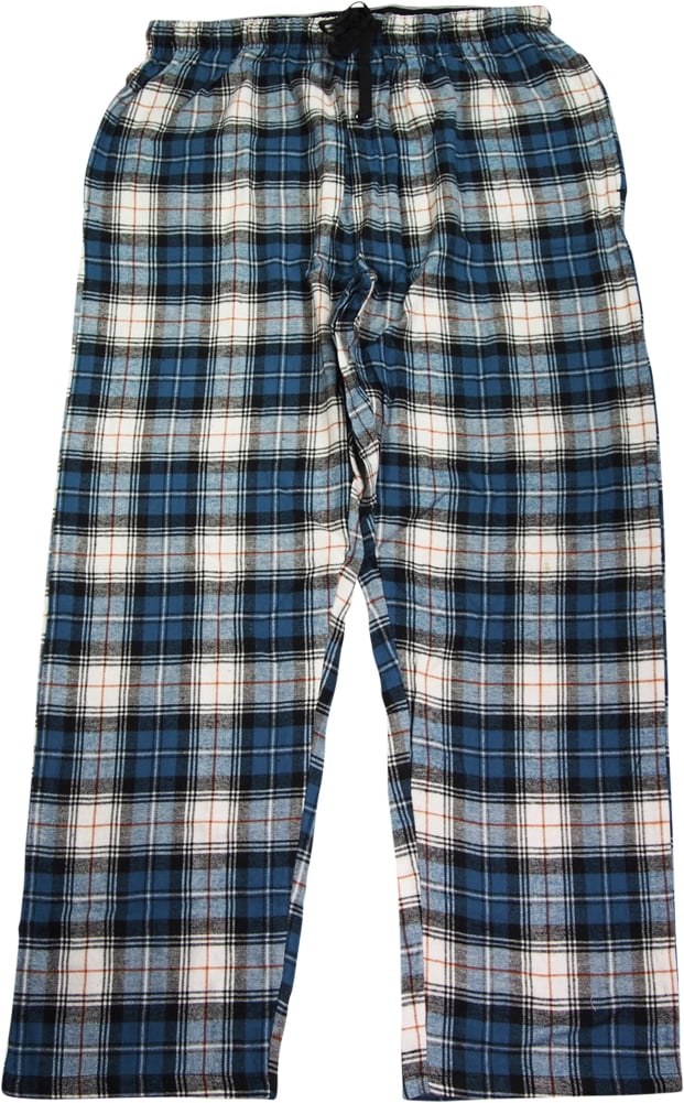 Hanes Mens Big & Tall Cotton Flannel Sleep Lounge Pajama Plaid Pants ...