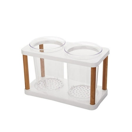 

Tohuu Utensil Dying Holder Double-tube Chopsticks Organizer Kitchen Tool for Forks Chopsticks Spoons Knives Draining and Countertop Organization steady