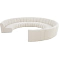 thumbnail image 3 of Meridian Furniture Infinity Cream Boucle Fabric 10pc. Modular Sectional, 3 of 11