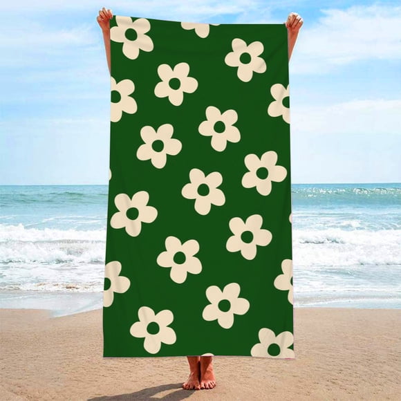 Toalla de Playa de Microfibra con Diseño de Flores Xihbxyly