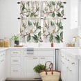thumbnail image 3 of Spring Magnolia Kitchen Curtains Valances and Tiers Set of 3 Vintage White Floral Tier Curtains and Valance with Rod Pocket for Small Windows, 27.5"x24", 3 of 9