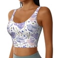 thumbnail image 2 of Balery Lavender Flowers Sujetadores deportivos con espalda cruzada para mujer, acolchados, sin costuras, de alto impacto, ideales para yoga, gimnasio, entrenamiento y fitness.-XX-Large, 2 of 8