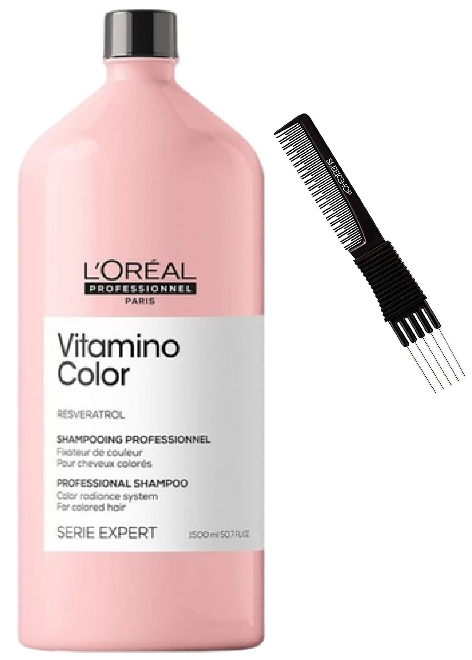 L'oreal SERIE EXPERT Vitamino Color Shampoo, Color Radiance for Colored Hair (w/ Sleek Teasing Comb) (VITAMINO COLOR SHAMPOO - oz / 1500ML) - Walmart.com