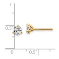 thumbnail image 4 of Primal Gold 14 Karat Yellow Gold Lab Grown Diamond 3/4 cttw SI1/SI2, G H I, 3 Prong Earrings, 4 of 5