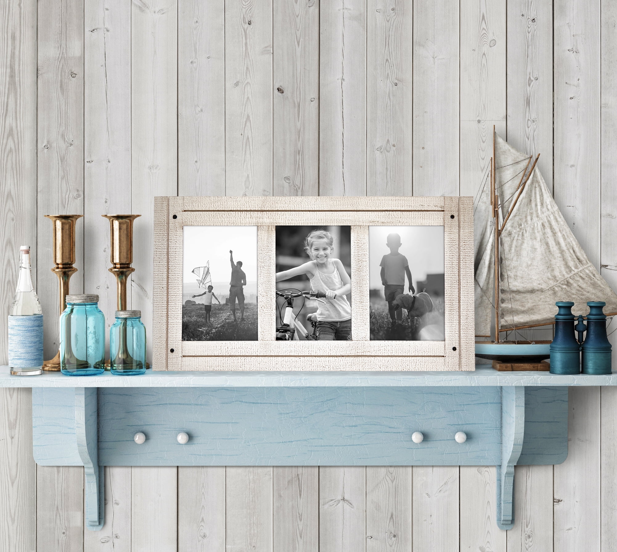 DDaoty 4X6 Picture Frames Set of 4 White - Made of Solid Wood Wooden Photo  Frames with High Definition Real Glass for Tabletop or Wall Display, 4