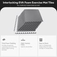 thumbnail image 2 of BalanceFrom Puzzle Exercise Mat with EVA Foam Interlocking Tiles (Gray), 2 of 9