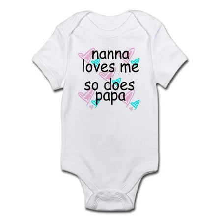 

CafePress - NANA LOVES ME SO DOES PAPA Infant Creeper - Baby Light Bodysuit