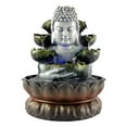 thumbnail image 2 of simhoa Bouddha Assis de Table Extérieur Jardin Lumières DEL de Bureau Cascade Brun Base, 2 of 8