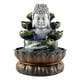 thumbnail image 2 of Fuentes de agua Escultura circular decorativa Fuente para escritorio Base marrón, 2 of 9