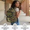 thumbnail image 5 of HUIACONG Skateboard Dinosaur Print School Backpack for Kids Boys Age 5-16, Water Resistant Large Capacity Multi Pocket Bookbag with Adjustable Padded Straps for School Travel Daily Use, 5 of 7