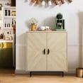 thumbnail image 3 of Favory Coffee Bar Cabinet, Kitchen Storage Cabinet, Modern Farmhouse Buffet Sideboard with Drawer and Adjustable Shelf, Barn Door Accent Cabinets for Kitchen, Dining Room, Entryway,Yellow, 3 of 9