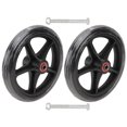 thumbnail image 1 of USHOBE Roulettes avant pour Fauteuil Roulant, 2 Pcs Roues avant de Remplacement pour Fauteuil Roulant, Pneu Plein Résistant à l'Usure de 7 Pouces, 1 of 6