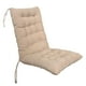thumbnail image 3 of Cojín para silla de comedor, cojín para asiento, respaldo alto, con lazos, cojín para silla, cojín para mecedora para cocina, comedor, silla de oficin Camello, 3 of 8