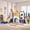 Blue, variant on LAZY BUDDY 9 in 1 Toddler Slide, Plastic Kids Slide and Climber Playset Indoor Outdoor Children Slide with Basketball Hoop, Telescope and Storage Space