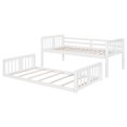 thumbnail image 5 of Aukfa Heavy Duty Twin over Twin Bunk Bed, Convertible Into Two Beds for Kids Teens, White, 5 of 8