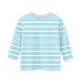 thumbnail image 3 of GaThRRgYP Summer Tops,Plus Size Tops Short Sleeve,Boys and Girls Printed Three-quarter Sleeve Round Neck Children's Top Pullover Bottoming Shirt Blue#1 3 Years, 3 of 4