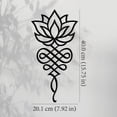 thumbnail image 3 of Kids Wall Stickers,Flower Wall Decor – Black Metal Yoga Wall Art With Design Home Décor Sculpture For Meditation Living Room Bedroom, 3 of 9