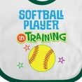 thumbnail image 4 of Inktastic Future Softball Player in Training Girls Baby Bib, 4 of 4
