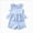 A108-Blue, variant on Toddler Girls Sleeveless Gingham Check Top and Shorts Set,Ruffled Peplum Outfit 6-12 Months