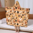 thumbnail image 5 of Orange Chicken Breed Pattern Hooded Bath Towel，50"x30" for Ages 3 To 12 Kids, Quick Dry Lightweight Soft Microfiber Hood Beach Towel Cover Up for Kids, 5 of 7