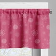 thumbnail image 5 of Ambesonne Winter Valance & Curtain, Gentle Snow Feminine, 55"x24", Pink White, 5 of 6