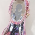 thumbnail image 5 of Viluyesy Girls Summer Pearl Bow Sandals - Kids High Heels Princess Dress Shoes Crystal Wedding Party Pageant Sparkly Mid-Large Size 4-12Y Pink Size 3 M, 5 of 10
