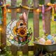 thumbnail image 5 of CaiYueKe Easter Bunny Hanging Decorations Acrylic Holiday Ornament Spring Home Decor Wall Window Door Garden Patio Indoor Outdoor Seasonal Party Supplies, 5 of 9