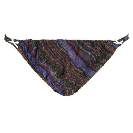 

INTIMO Womens Classic Silk String Bikini (Multicolored Diagnals Small)
