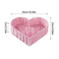 thumbnail image 2 of 1PCS Heart Woven Storage Basket: Rattan Bread Tray, Fruit Candy Snack Holder For Coffee Table, Kitchen, Living Room Decor, 2 of 6