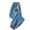 X164 Light Blue, variant on Toddler Girls Pants Bear Embroidered Athletic Jogger Elastic Waist Cute Fall Pants Size 3-4 Years