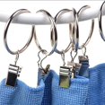 thumbnail image 4 of 20 Pcs Metal Curtain Rings with Clips Drapery Rings Curtain Clips Curtain Ring Hooks, Various Size (Silver, 1 Inch), 4 of 5