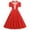 Red, variant on Women's Summer Maxi Boho V Neck Dress Ruffle Short Sleeve Flowy Wrap Casual Shift Dress Beach Vacation Sundresses