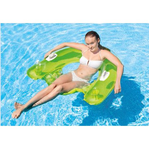 2 Pack Colors Vary Intex Sit 'N Float Inflatable Colorful Floating Loungers 