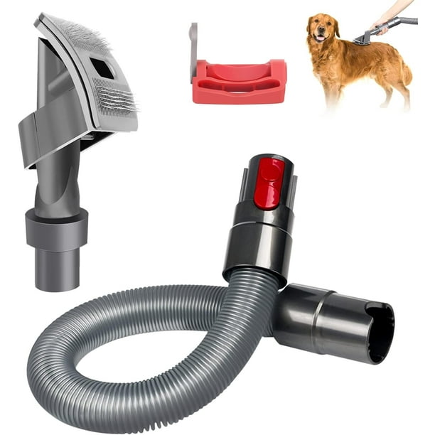Cepillo de aspiradora para perros Dyson V7 V6, cepillo de aspiradora para perros Dyson, cepillo de pelo para mascotas, cepillo de pelo para perros con extensión de manguera y bloqueo de gatillo