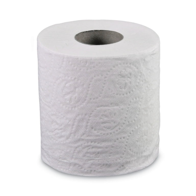 2-Ply Toilet Tissue, Septic Safe, White, 156.25 ft Roll Length, 500 Sheets/Roll, 96 Rolls/Carton 2-Ply Toilet Tissue, Septic Safe, White, 156.25 ft Roll Length, 500 Sheets/Roll, 96 Rolls/Carton