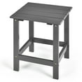 thumbnail image 1 of Costway Patio 15" End Side Coffee Table Square Wooden Slat Garden Deck Gray, 1 of 10