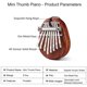 thumbnail image 5 of Juguetes Para Madres Y Bebés 2 Piezas Teclas Piano De Pulgar Con Cordón Piano De Dedo De Madera Maciza Sonidos Maravillosos Instrumento De Pulgar Para Niños Adultos Juguetes Para Madres Y Bebés Muyoka Hogar, 5 of 6