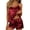 Wine Pajamas for Women, variant on Two Piece Cute Pajamas for Women,Lightweight Summer Lounge Top with Shorts,Babydoll Comfy Sleepwear Set