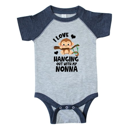 

Inktastic Monkey I Love Hanging out with My Nonna Gift Baby Boy or Baby Girl Bodysuit