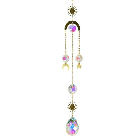 

Moon Wind Chime Crystal Prism Decorative Wall Hanging Pendant