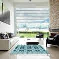 thumbnail image 7 of Ahgly Company Machine Washable Indoor Square Transitional Blue Jay Blue Area Rugs, 7' Square, 7 of 7
