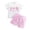 Pink, variant on Leey-World Toddler Baby Sister Brother Matching Outfit Waffle Knit Top Short 2pcs Summer Set(Pink,6-12 Months)