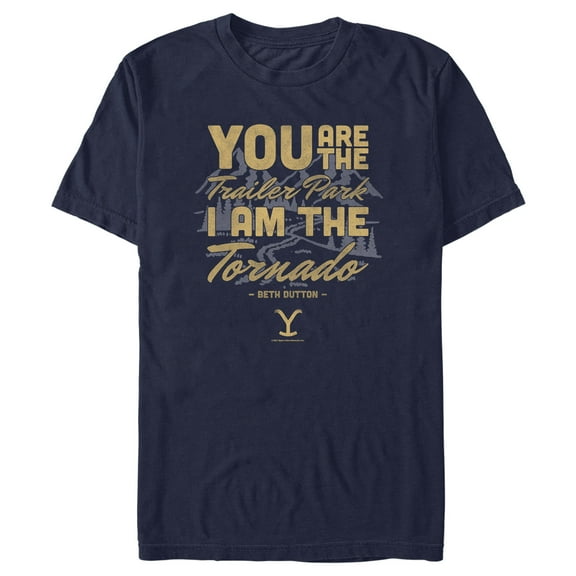 Men's Yellowstone Beth Dutton Trailer Park I Am The Tornado Graphic T-Shirt