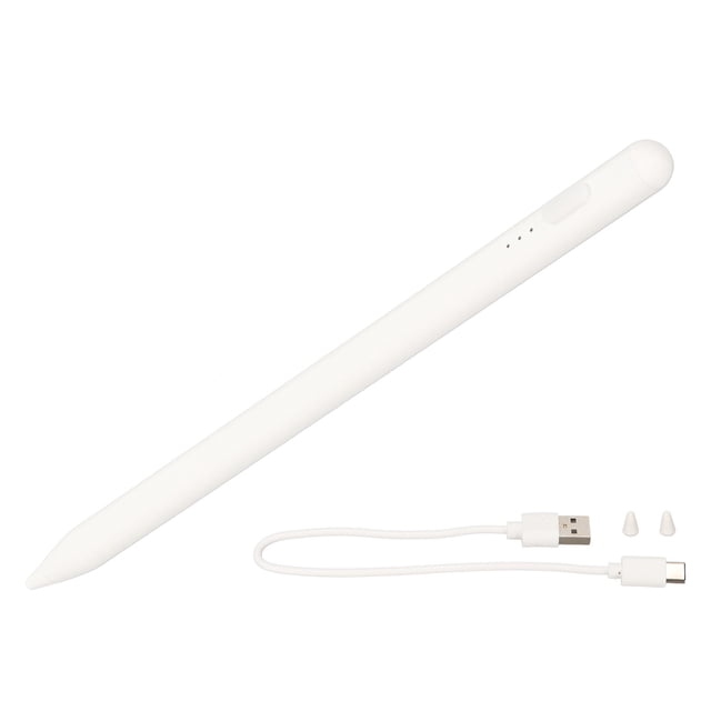 Active Stylus Lápiz capacitivo activo universal blanco con 2 puntas de repuesto para teléfonos y tabletas