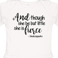 thumbnail image 4 of Inktastic Though She Be but Little She is Fierce Quote Shakespeare Girls Long Sleeve Baby Bodysuit, 4 of 5