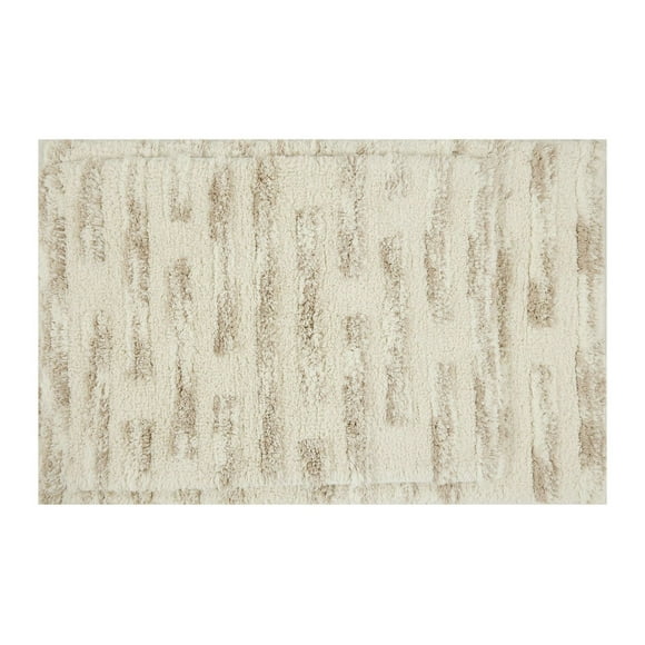 Ensemble de tapis de bain touffeté 2 pièces beige calcaire Hi Low hometrends 17 po x 24 po / 20 po x 30 po